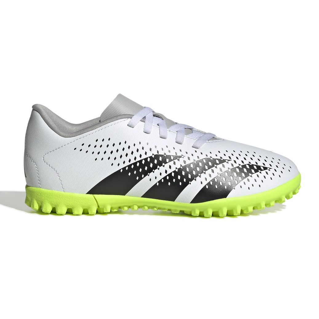 Adidas Predator Accuracy.4 Junior Astro Turf Football Boots White Black Lucid Lemon (White Lemon)