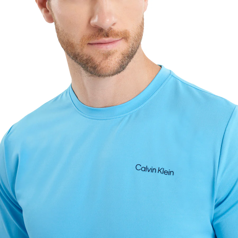 Calvin Klein Golf Mens Newport T-Shirt Aqua Blue