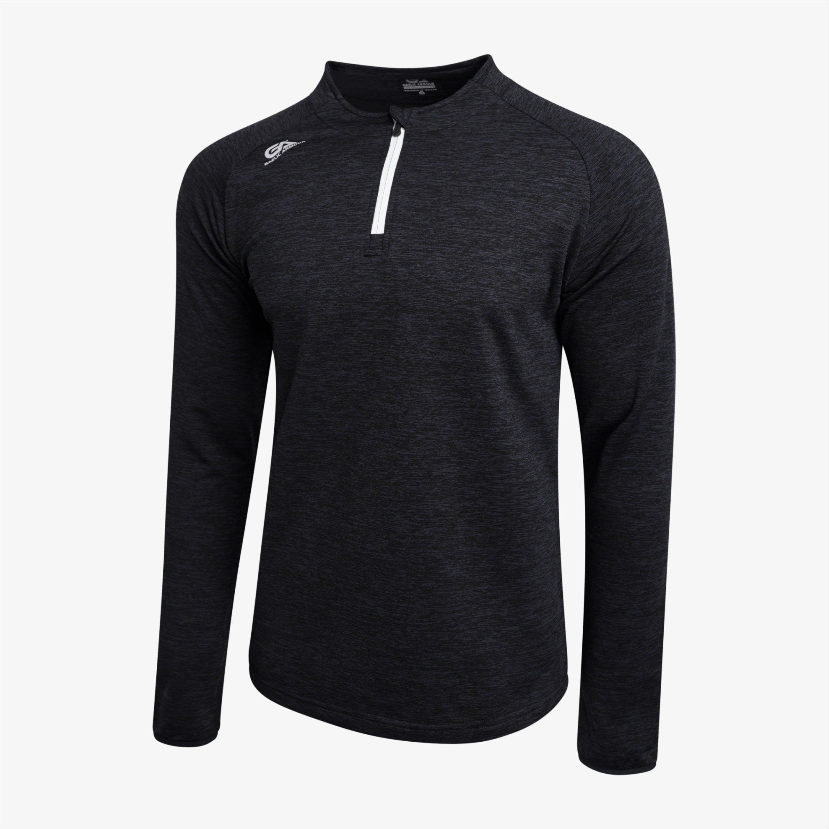 Gaelic Armour 1/2 Zip Round Neck Sweat Black Marl