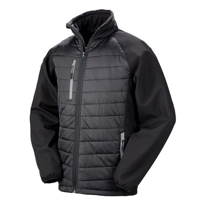 Result Compass Hybrid Padded Jacket Black Grey