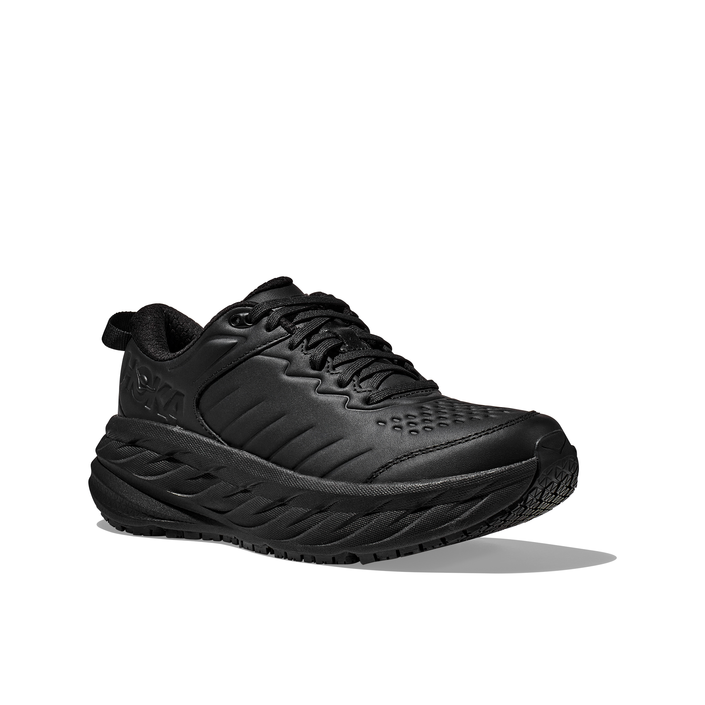 Hoka Bondi SR Leather Men's Running Shoes Black