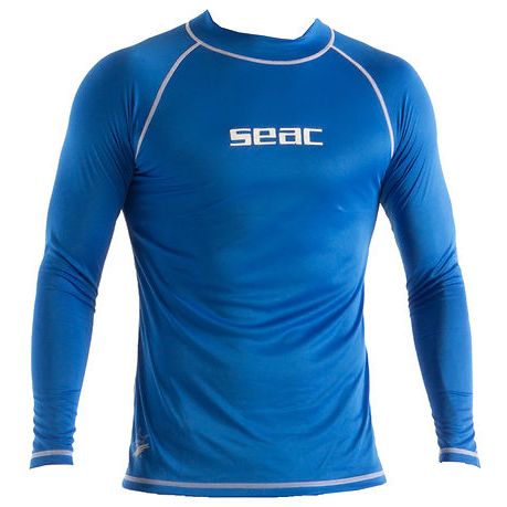 Seac T Sun Rash Vest Men' Blue Long Sleeve