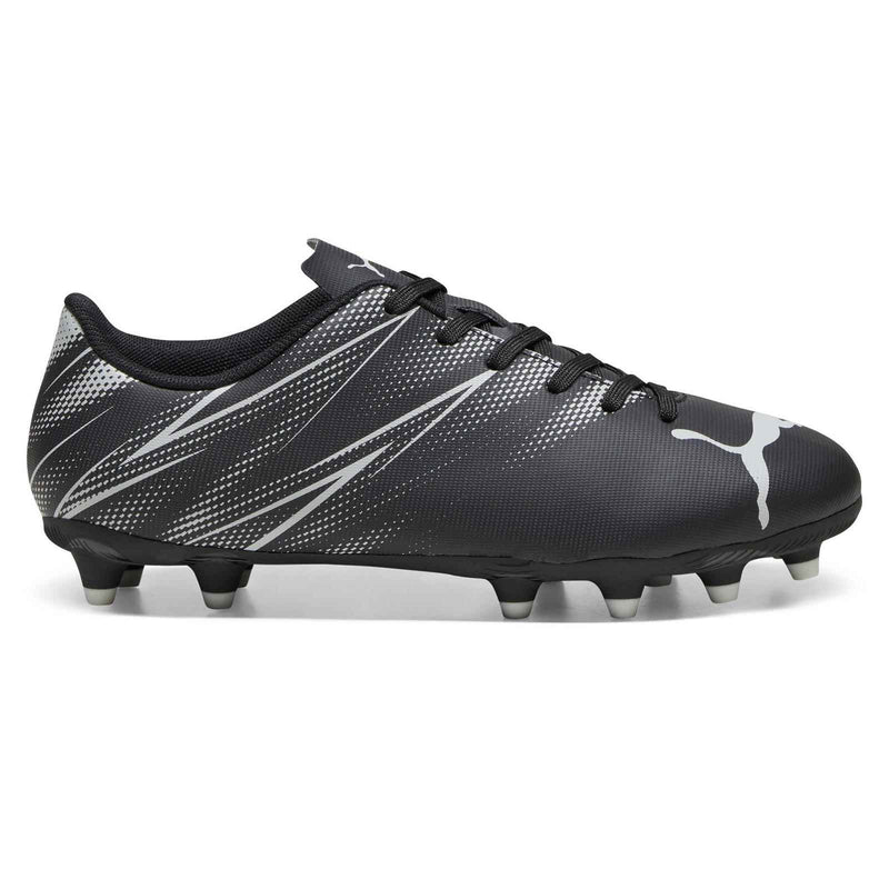Puma Attacanto Junior Firm Ground Junior Football Boots Black Silver Mist