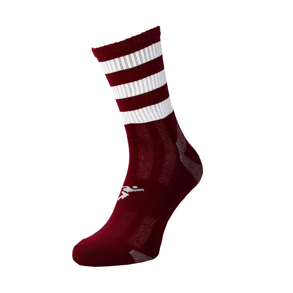 Precision Pro Hooped GAA Mid Socks Maroon White