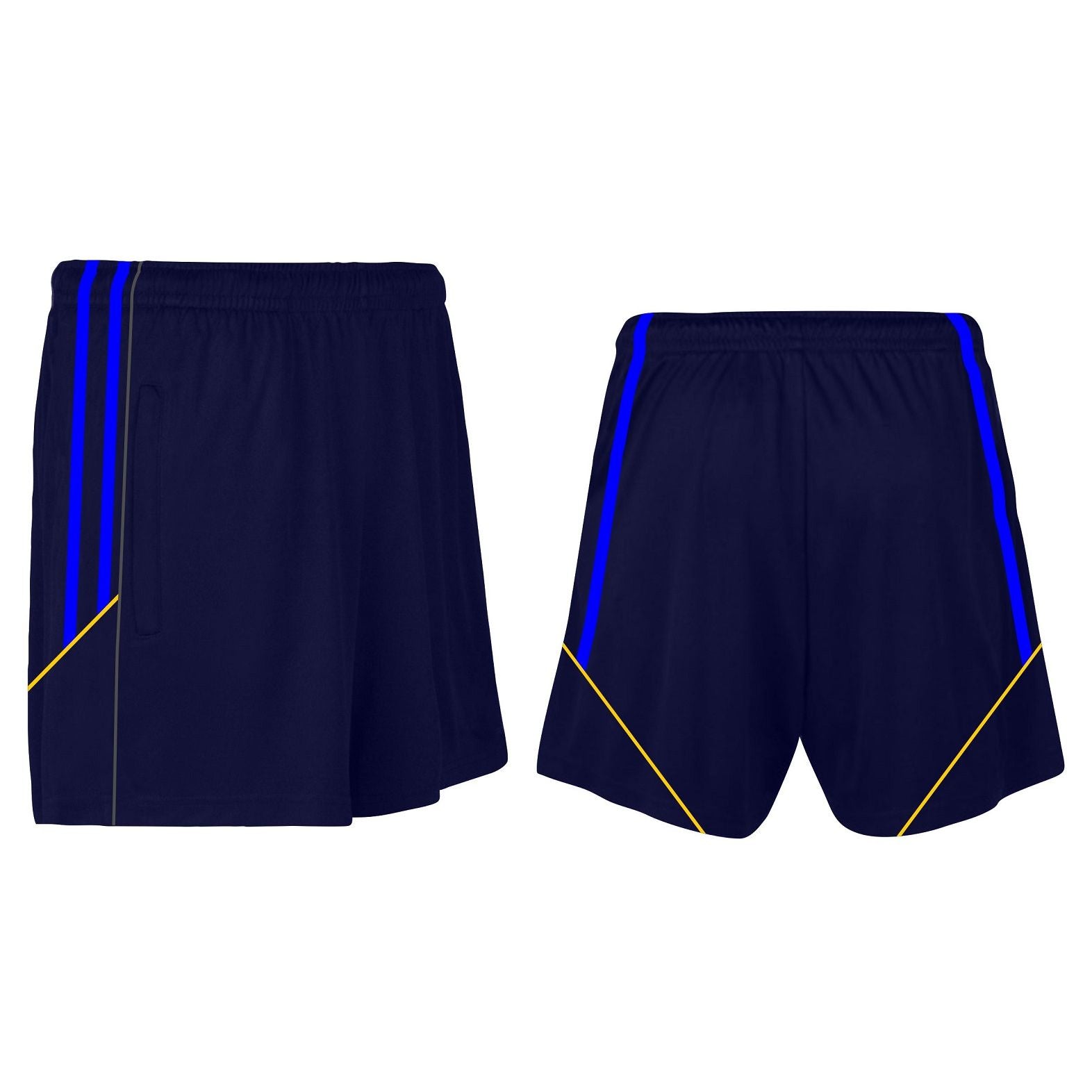 CS Club Training Zip Pocket Short Navy Royal Amber