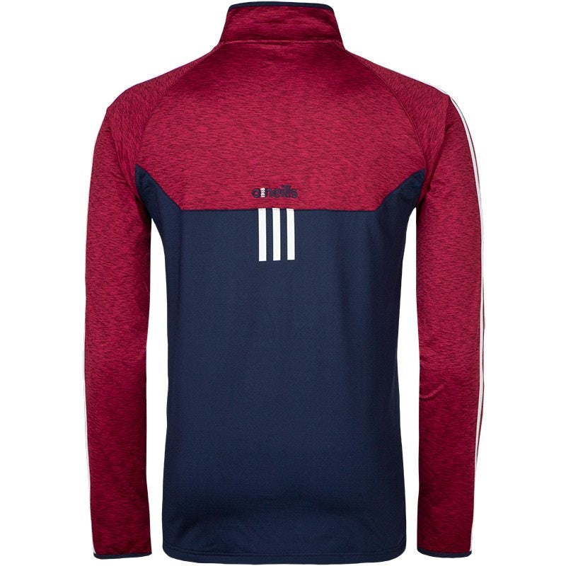 O'Neills Kasey 3 Stripe Brushed Half Zip (Navy Melange Maroon White)