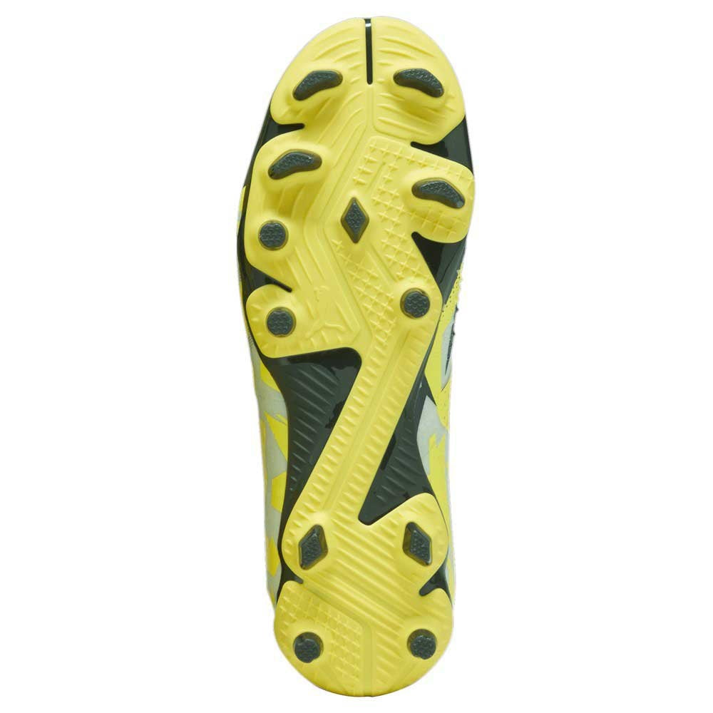 Puma Future Match Firm Ground Junior Football Boots Sedate Gray Asphalt Yellow