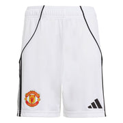 Adidas Manchester United 25/26 Home Shorts Kids White