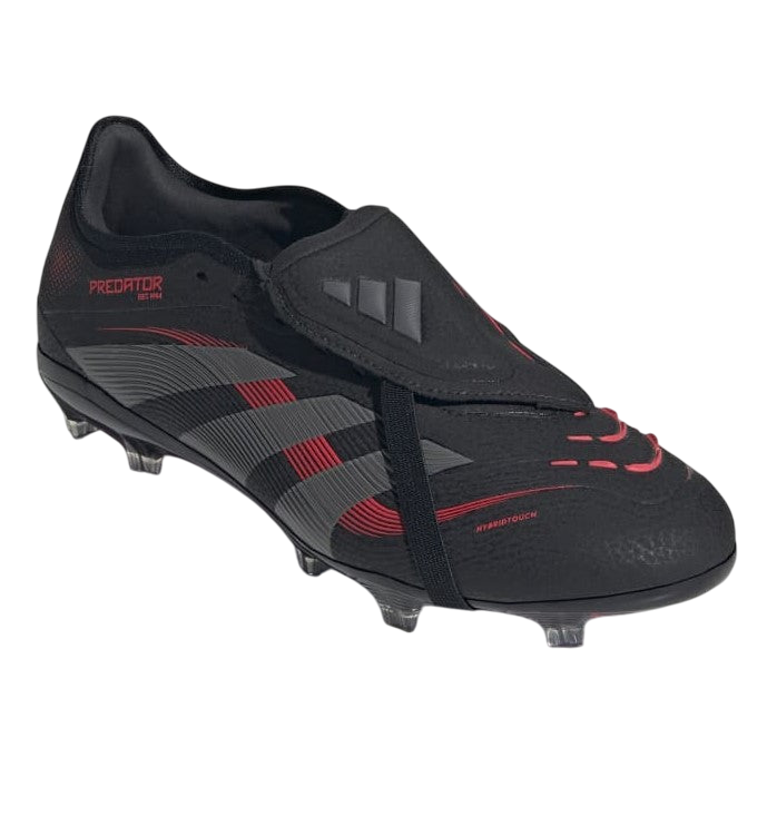 Adidas Predator Pro Firm Ground Football Boots Core Black Grey Fur Lucid Red