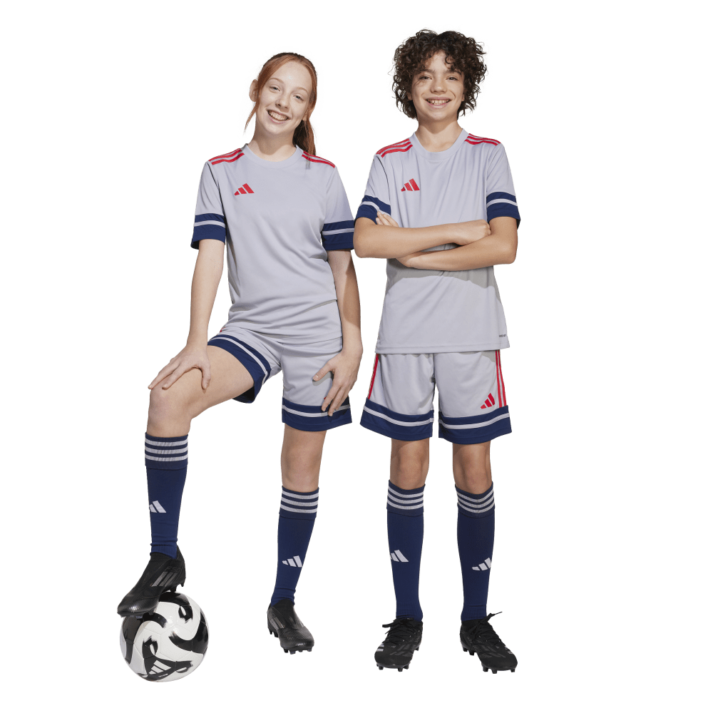 Adidas Squadra Shorts Junior Grey Navy Red Age -