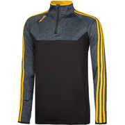 O'Neills Kasey 3 Stripe Brushed Half Zip (Black Melange Black Amber)