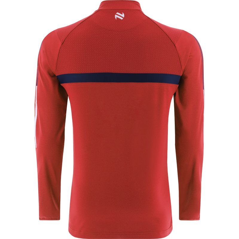 O'Neills Focus Brushed Half Zip Top Red Navy White