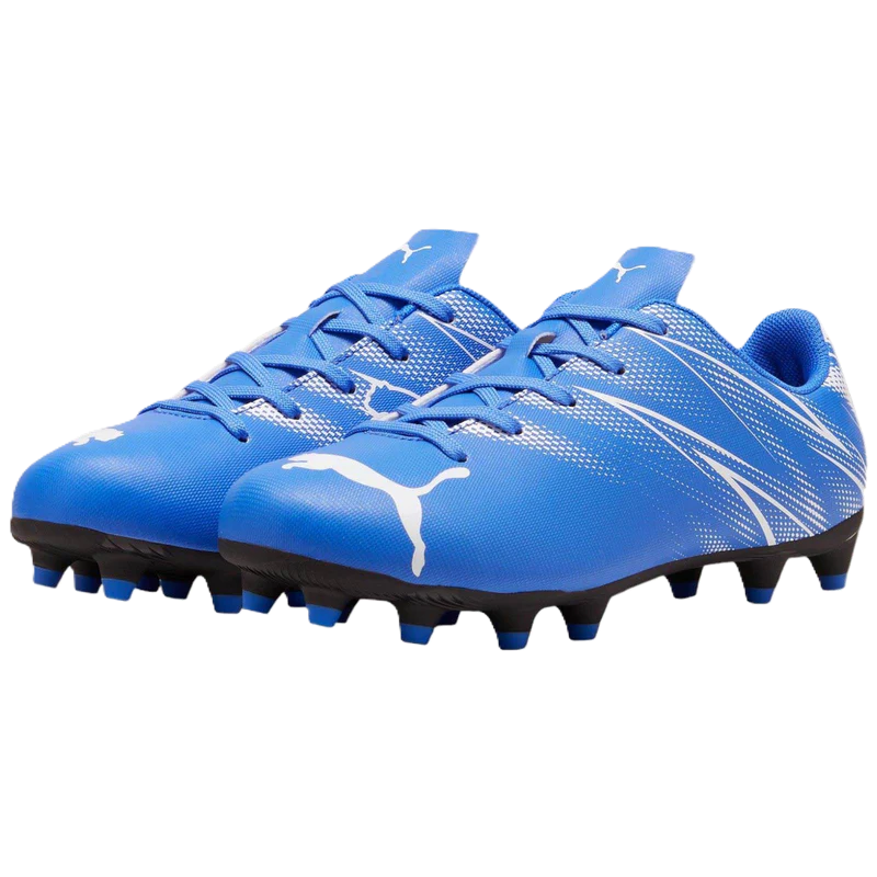 Puma Attacanto Firm Ground Junior Football Boots Bluemazing Puma White (Blue White)