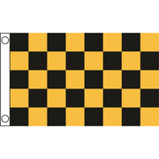 TCF 5X3 Checker Flag Black Amber
