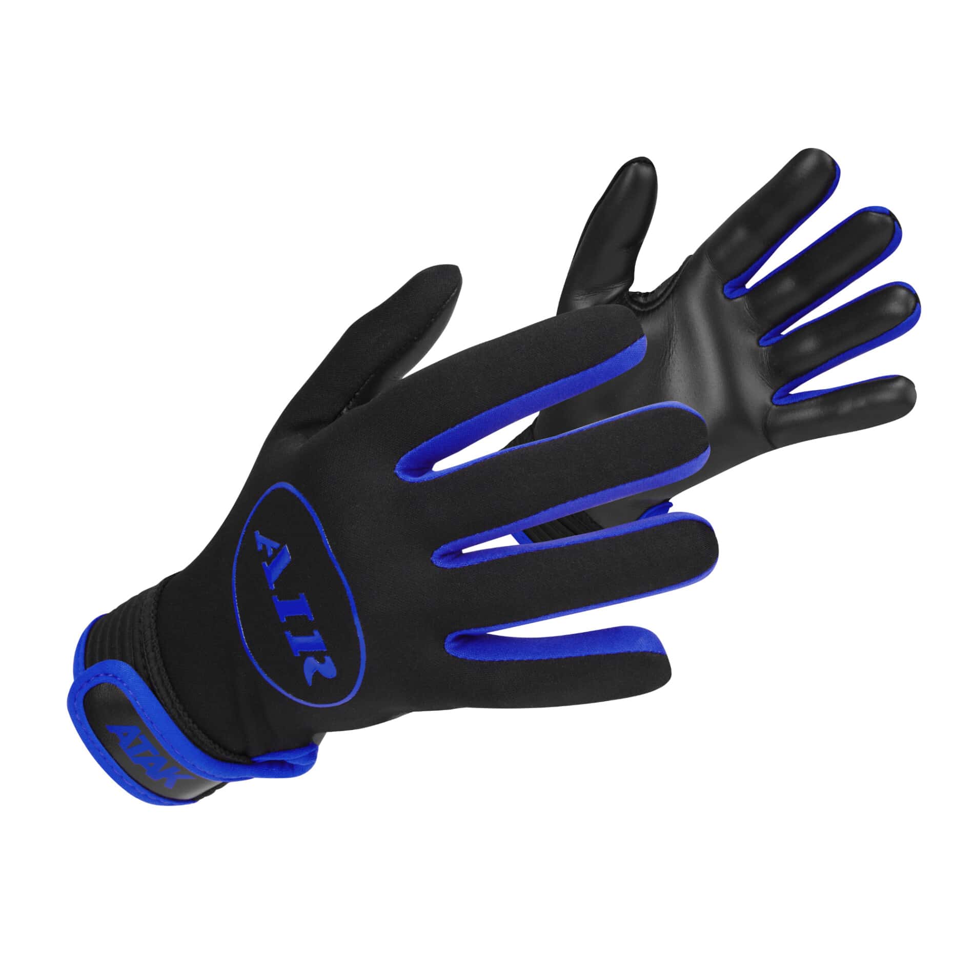 Atak Air Gaelic Football Gloves Black Royal Blue