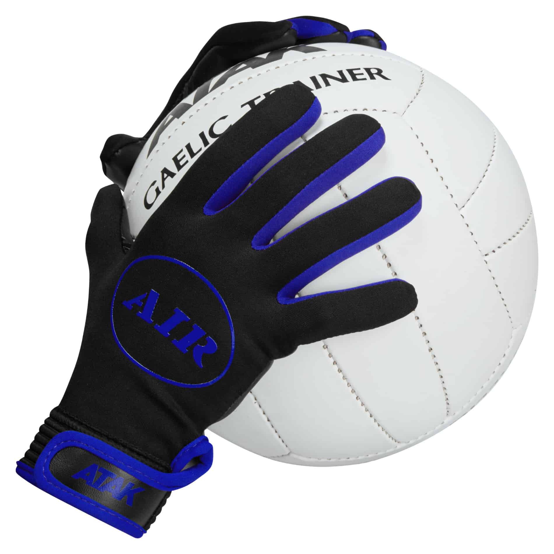 Atak Air Gaelic Football Gloves Black Royal Blue