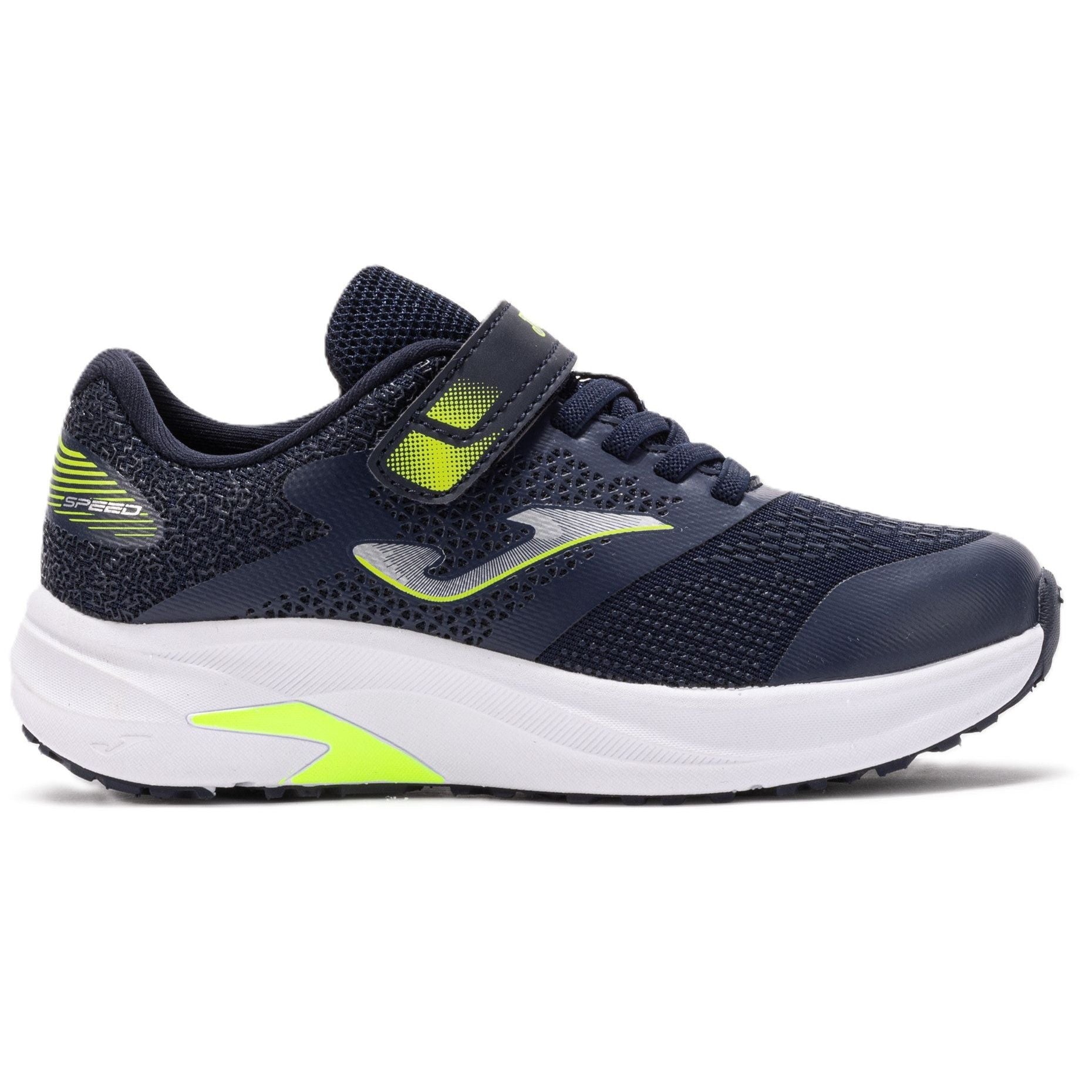 Joma Speed Junior Velcro Boys Running Shoes Navy Yellow