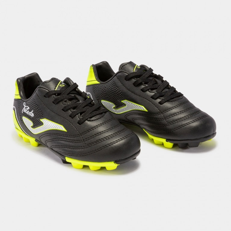 Joma Toledo Junior Hard Ground Football Boots (Black Flo Yellow)