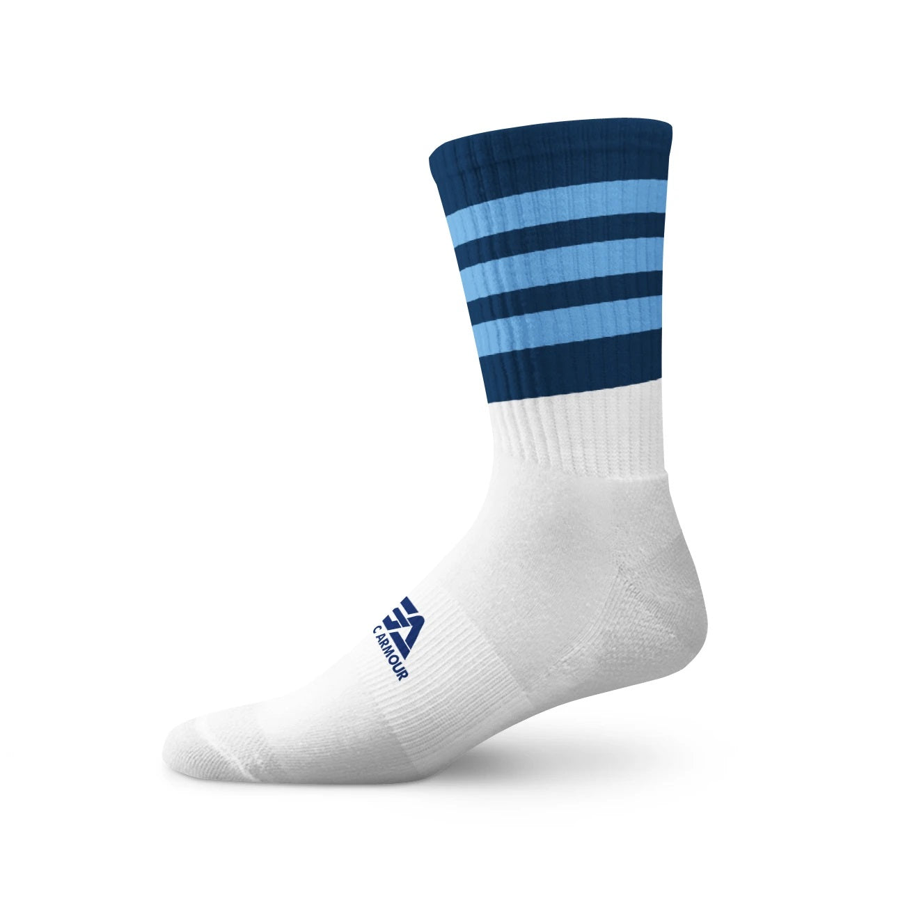 Gaelic Armour Elite Midi Sock (Navy Sky Hoops)