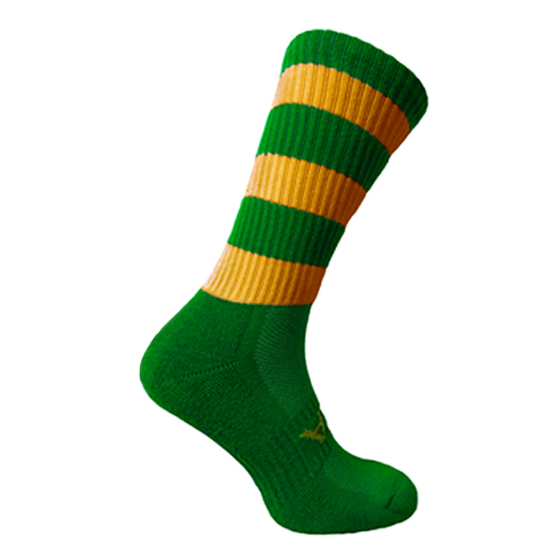 Atak Shox Mid Lenght Football Socks Green Amber
