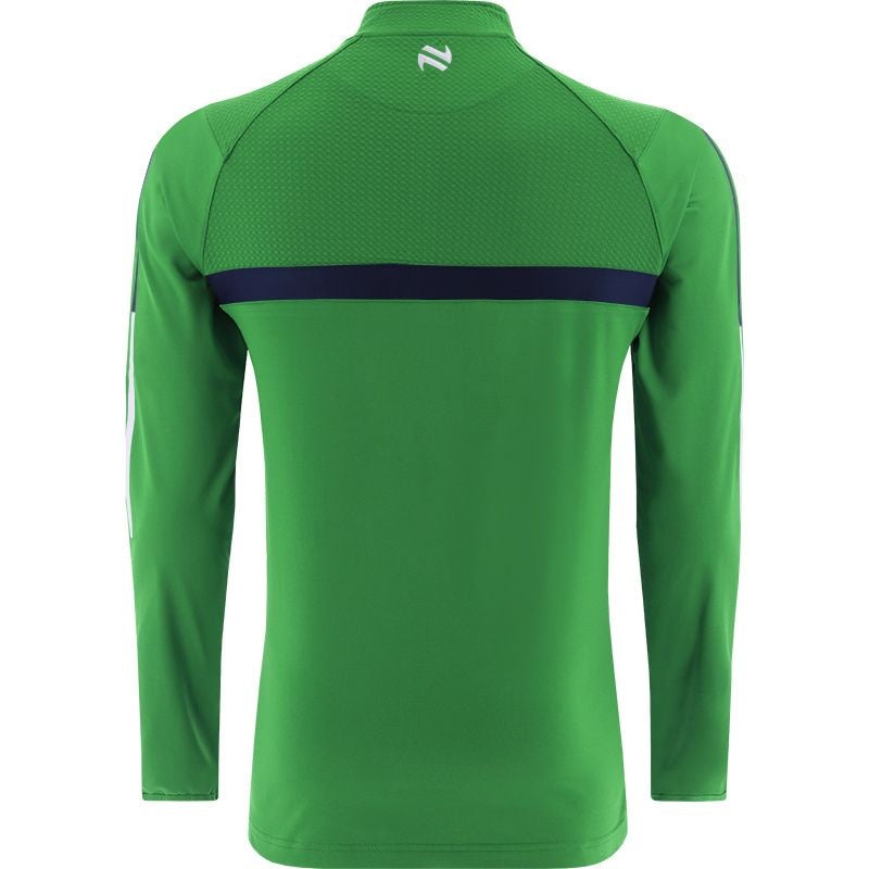 O'Neills Focus Brushed Half Zip Top Green Navy White