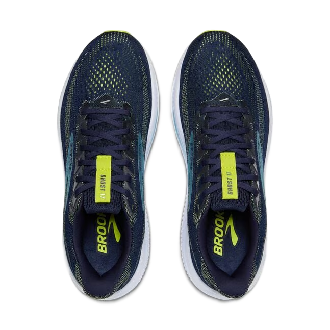 Brooks Ghost 17 Men's Running Shoes Peacoat Lime Blue