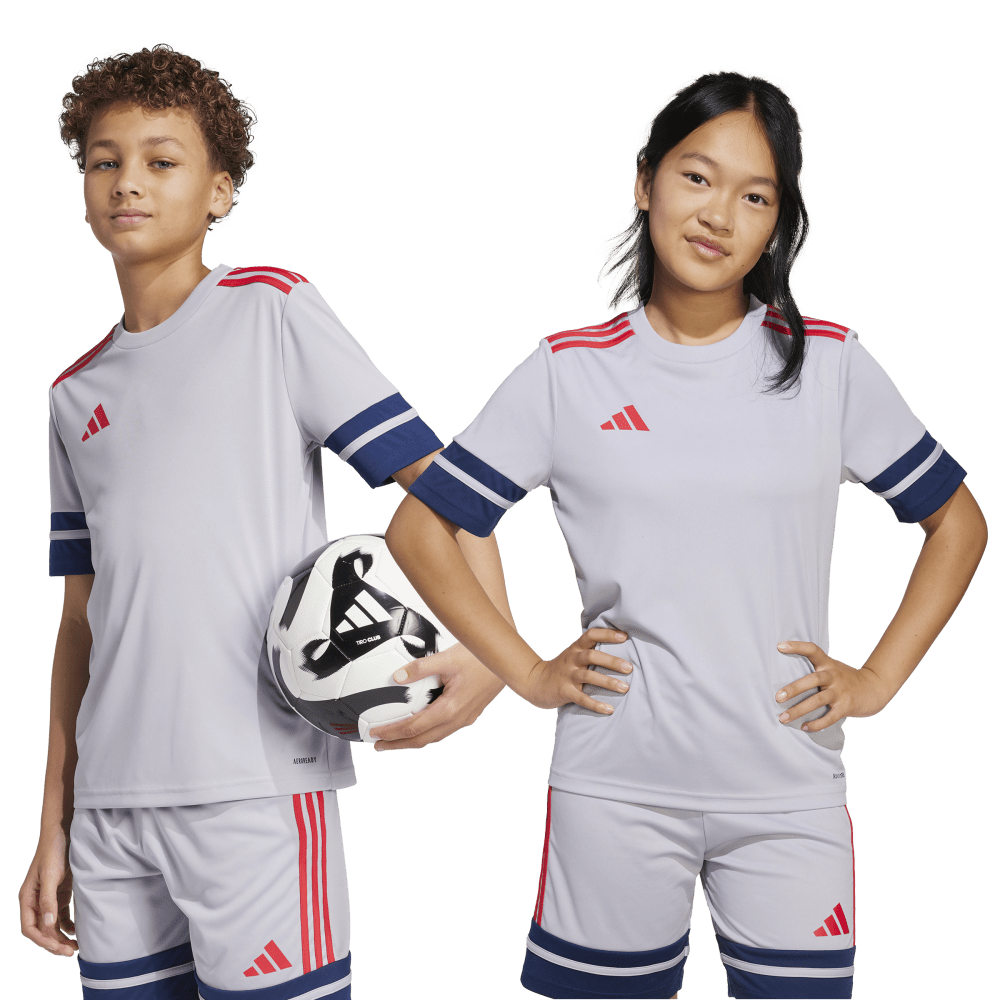 Adidas Squadra Jersey Junior Grey Navy Red Age -
