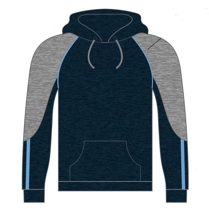 CS Poly Fleece Hoody (Navy Melange Grey Melange Sky)