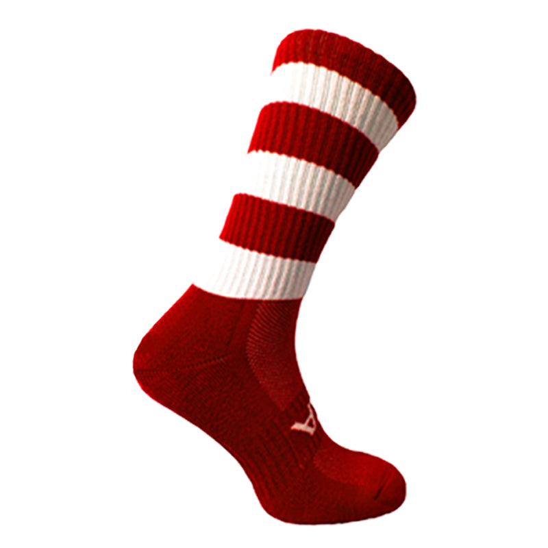 Atak Shox Mid Lenght Football Socks Red White