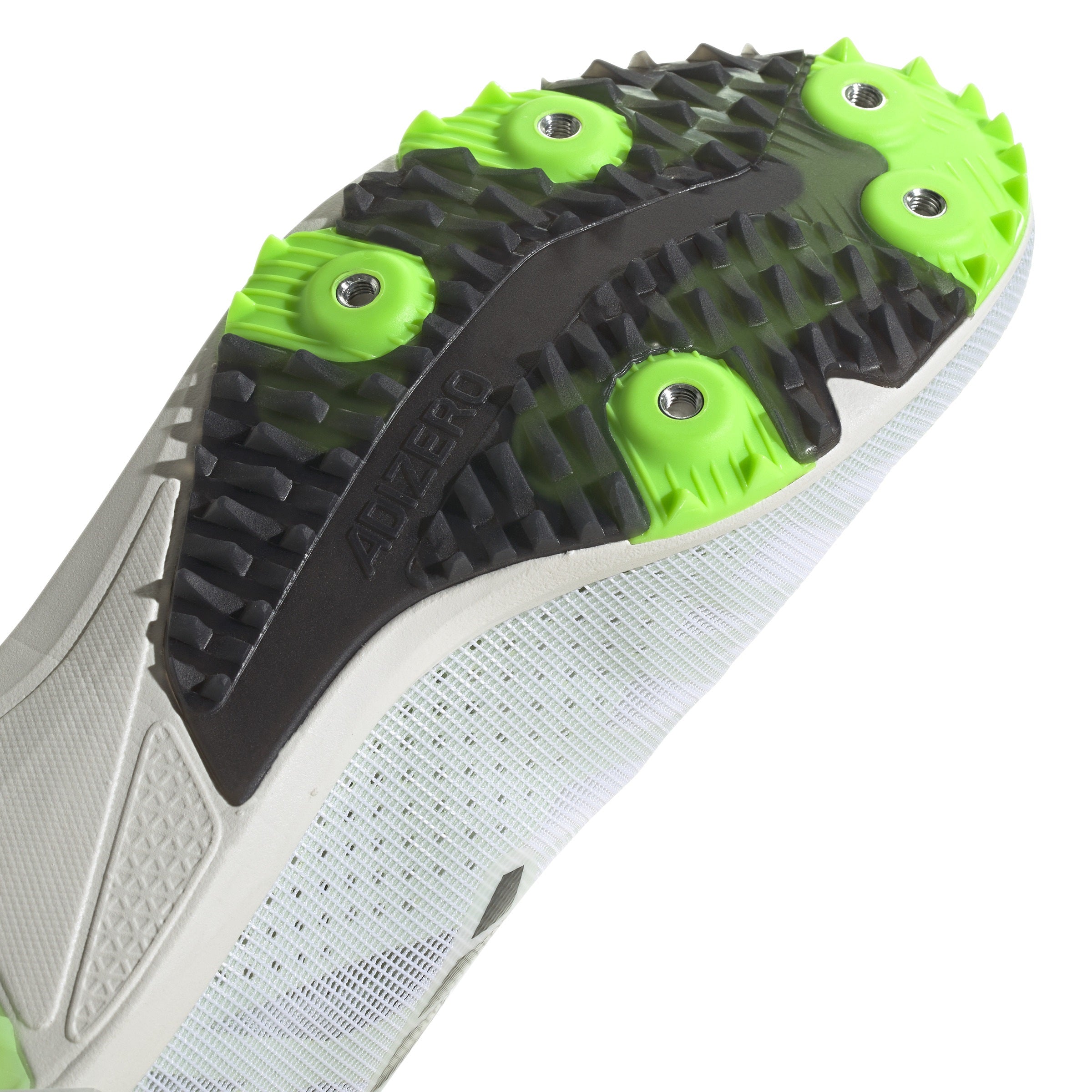Adidas Adizero Spikes  Unisex Running Spikes White Black Green