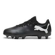 Puma Future 7 Play Firm Ground Junior Football Boots White Black White (Black White)
