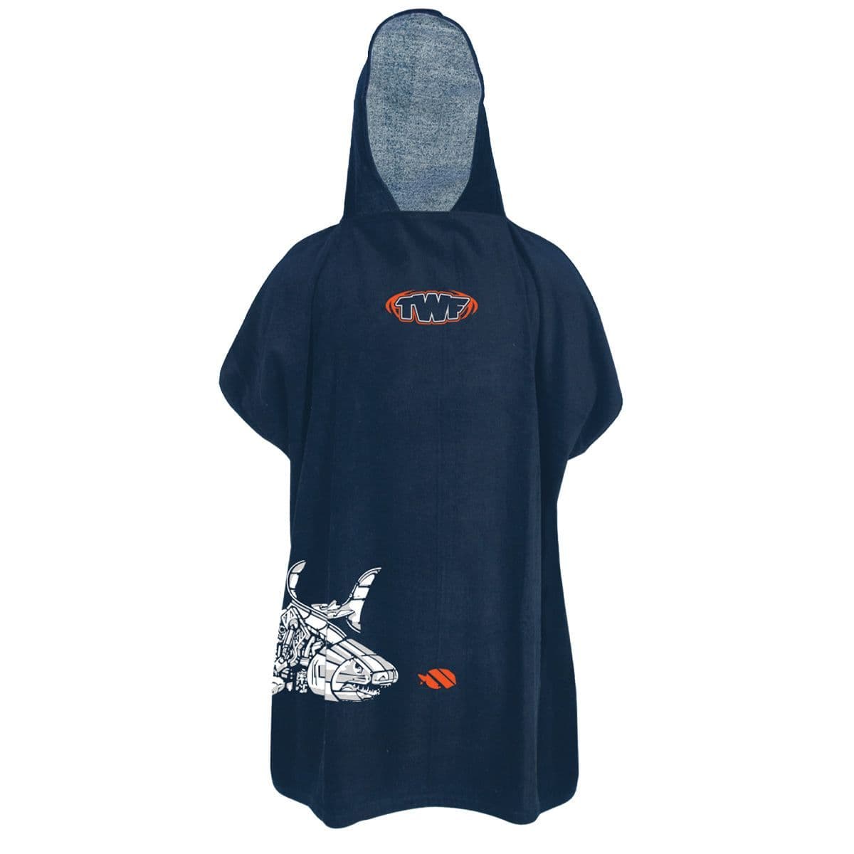 TWF Changing Towel Poncho Kids Navy Shark