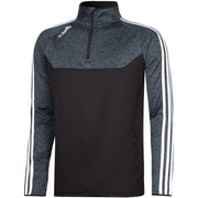 O'Neills Kasey 3 Stripe Brushed Half Zip (Black Melange Black White)
