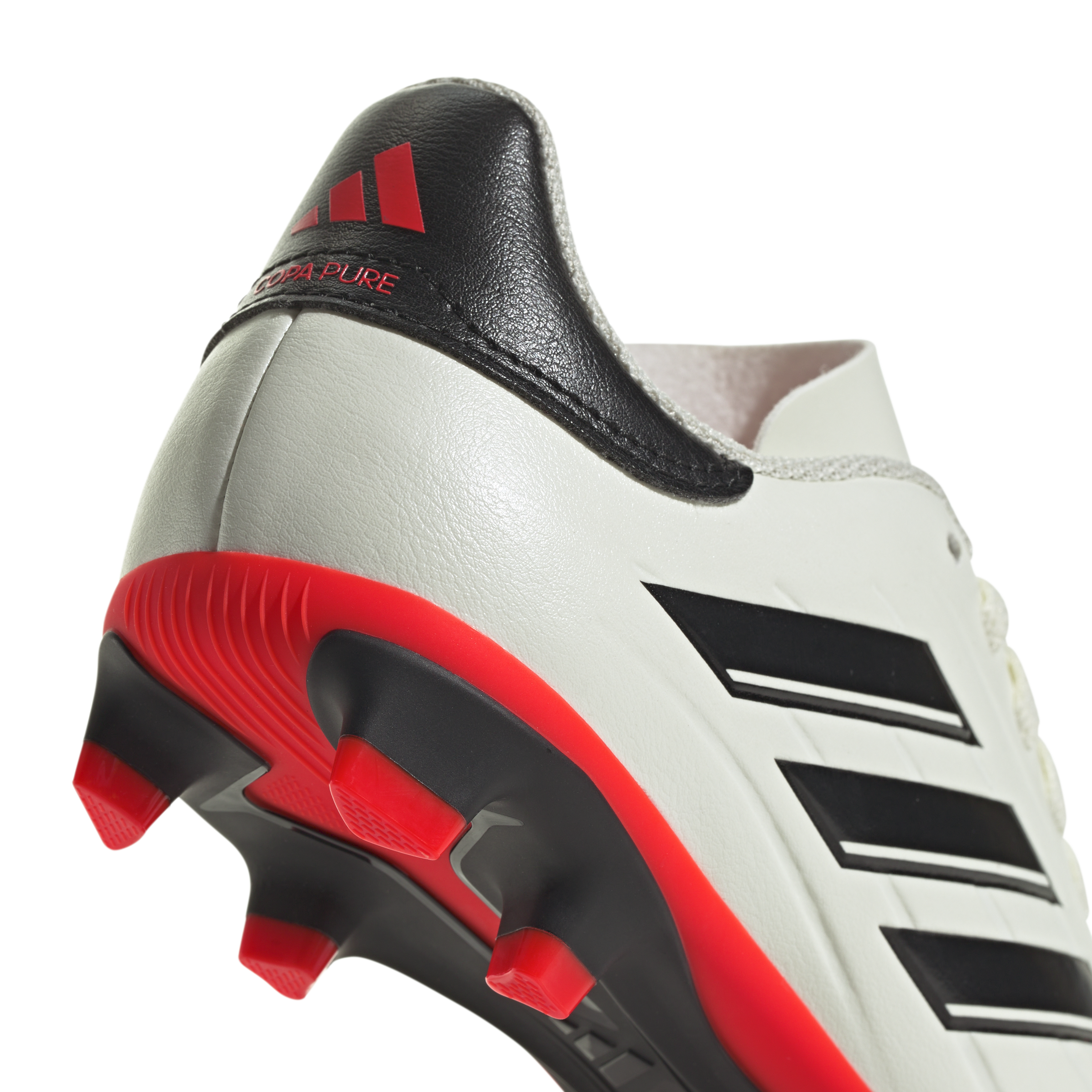 Adidas Copa Pure 2 Club Firm Ground Junior Football Boots Ivory Black Red