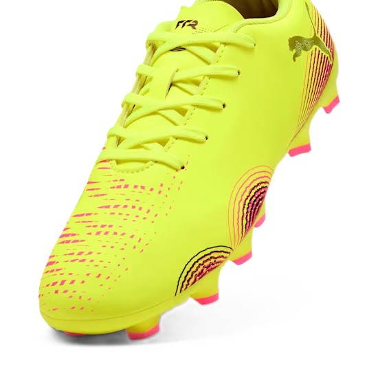 Puma Future 8 Play Firm Ground Junior Football Boots Yellow Alert Puma Black (Yellow Black)