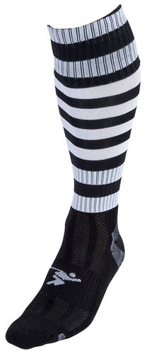 Precision Pro Football Socks Hooped Black White