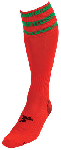 Precision Pro Football Sock Red Green