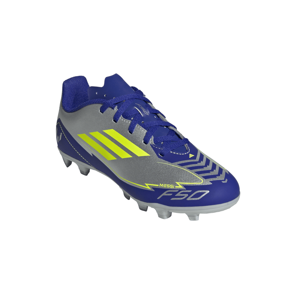 Adidas F50 Club Firm Ground Junior Football Boots (Silver)
