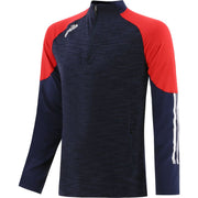 O'Neills Oslo Brushed Half Zip Top Navy Red White