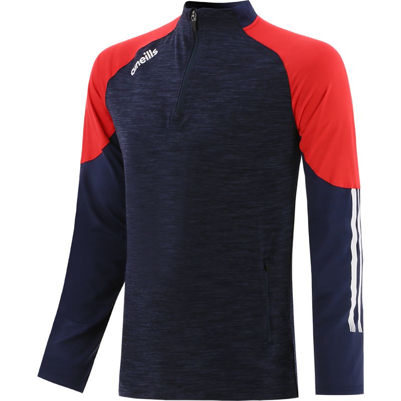 O'Neills Oslo Brushed Half Zip Top Navy Red White
