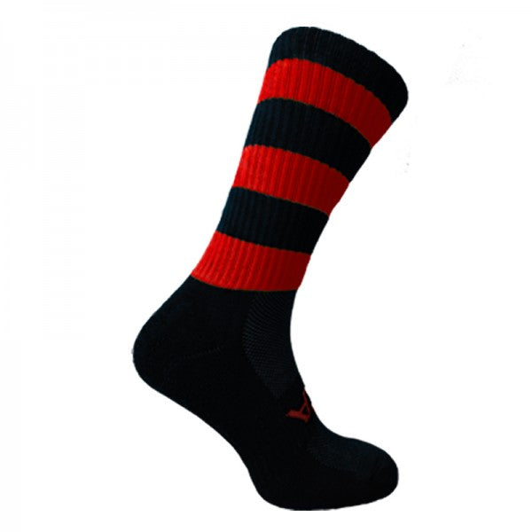 Atak Shox Mid Lenght Football Socks Black Red