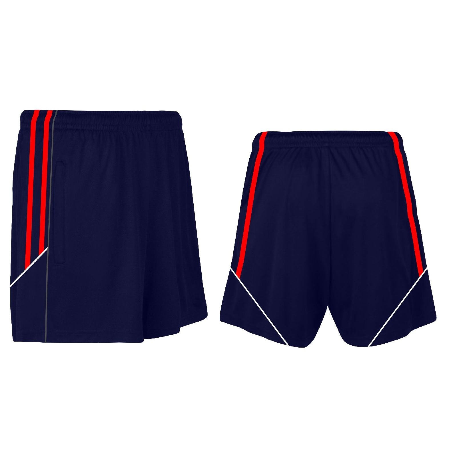 CS Club Training Zip Pocket Short Navy Red White