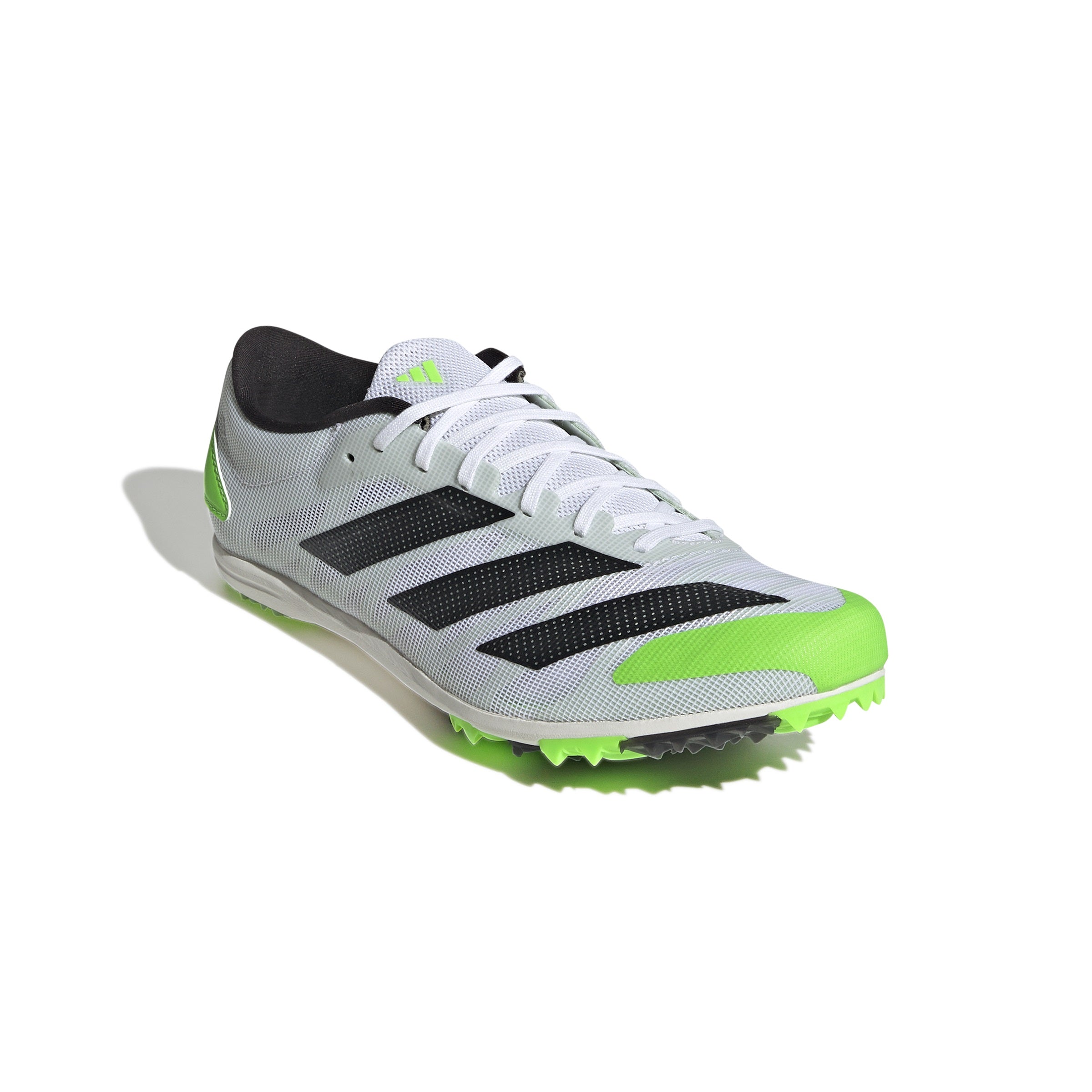 Adidas Adizero Spikes  Unisex Running Spikes White Black Green