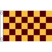 TCF 5X3 Checker Flag Maroon Amber