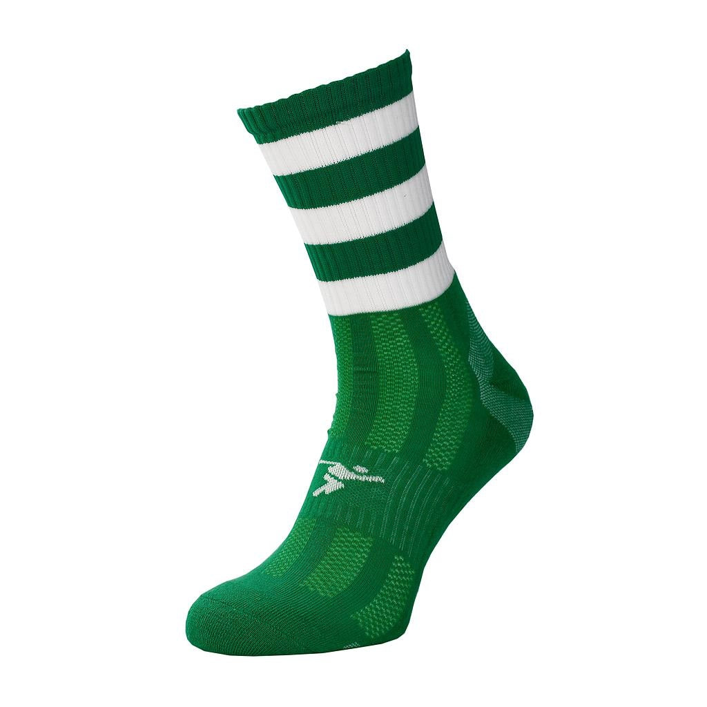 Precision Pro Hooped GAA Mid Socks Green White