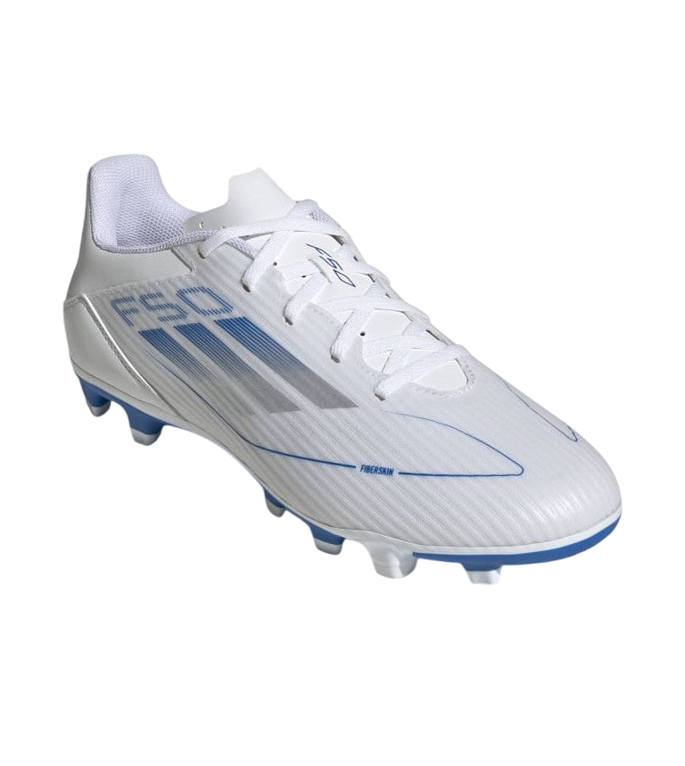 Adidas F50 Club Firm Multi Ground Boots White Metalic Silver
