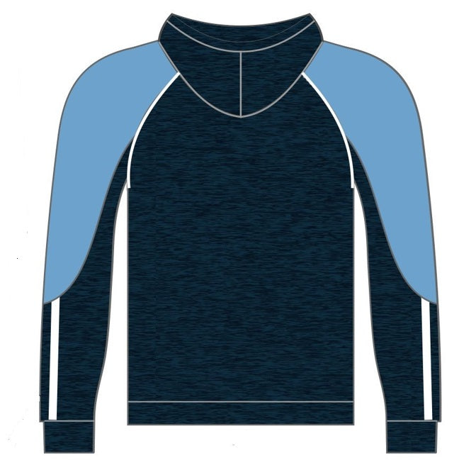 CS Poly Fleece Hoody Melange Navy Sky White