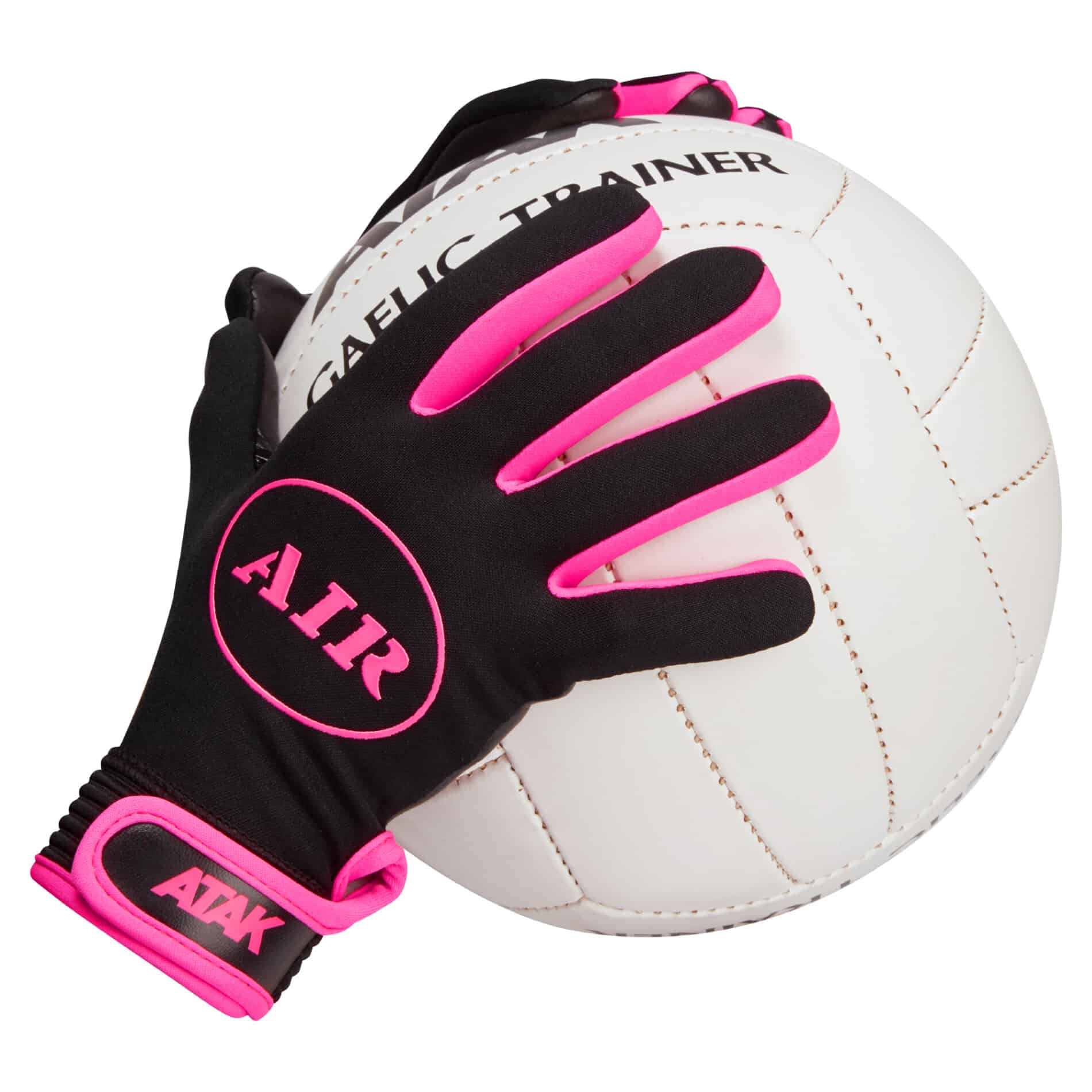 Atak Air Gaelic Football Gloves Black Pink
