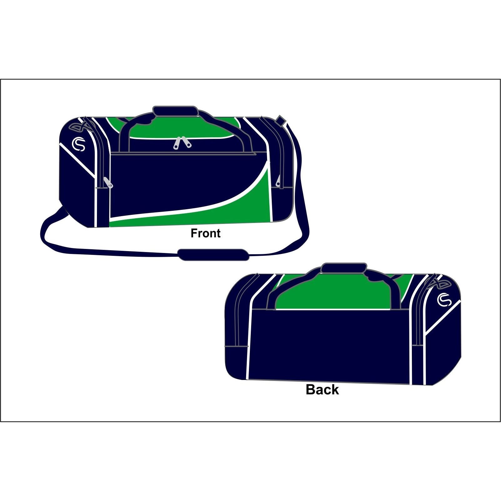 CS Team Holdall Medium Navy Green White