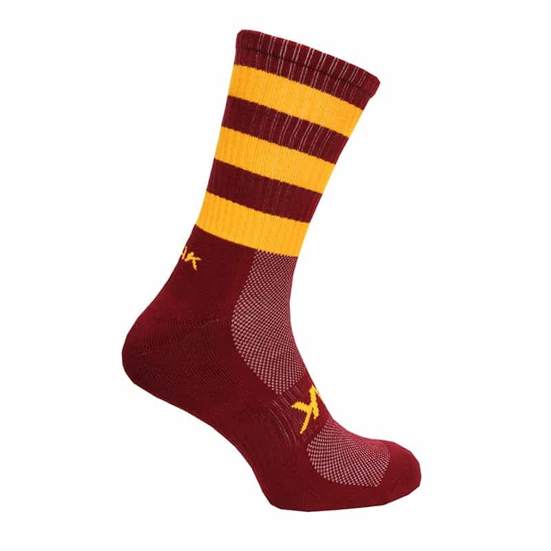 Atak Shox Mid Lenght Football Socks Maroon Amber